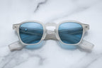Jacques Marie Mage Zephirin Dune sunglasses with rounded frames and tinted lenses, front view showing stylish design.