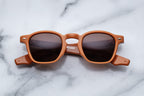Jacques Marie Mage Zephirin sunglasses with bold red Hot Rod frame, front view showing sleek design and tinted lenses.