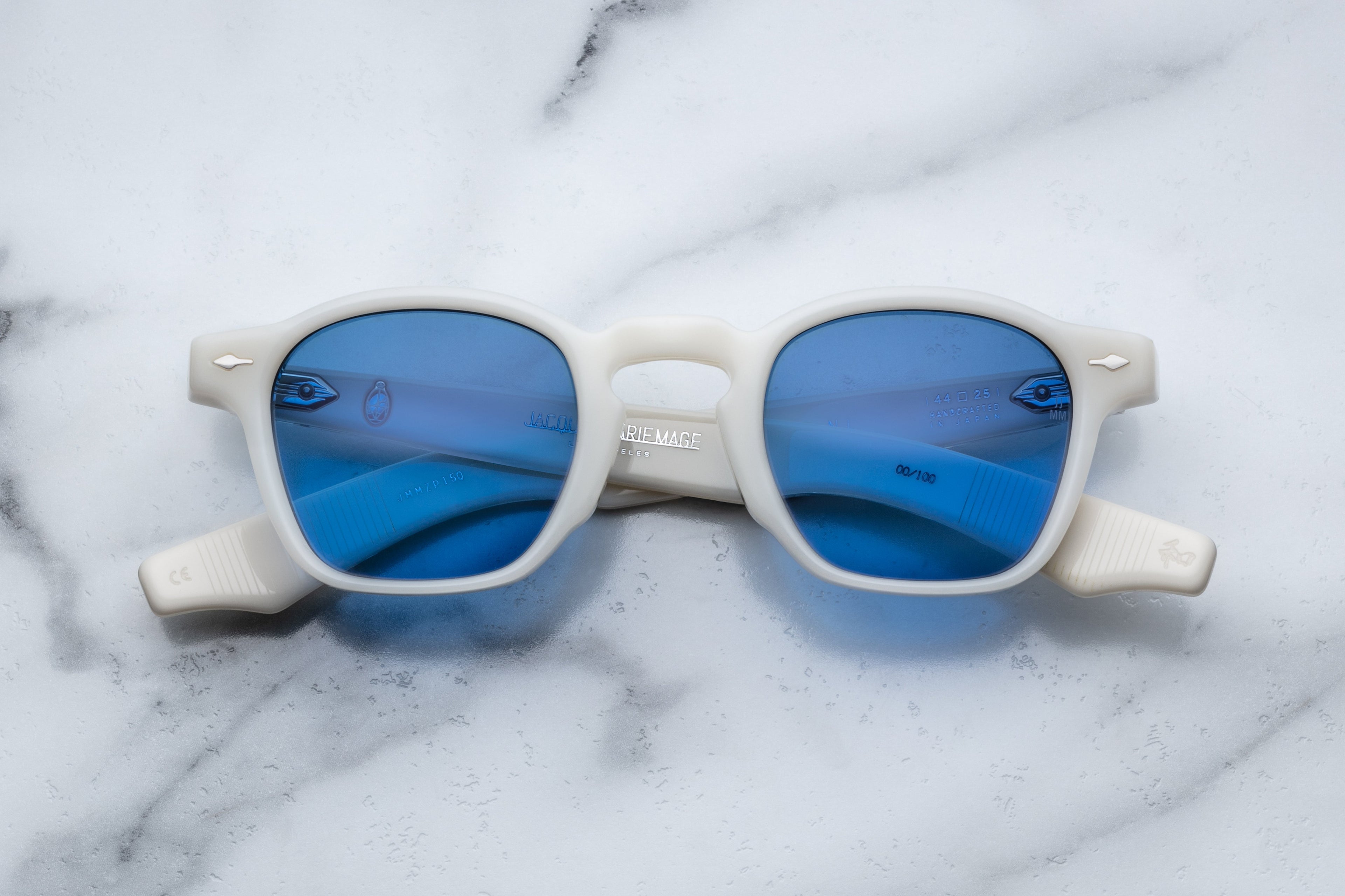 Jacques Marie Mage Zephirin sunglasses with rounded frames and tinted lenses, front view showcasing stylish design.