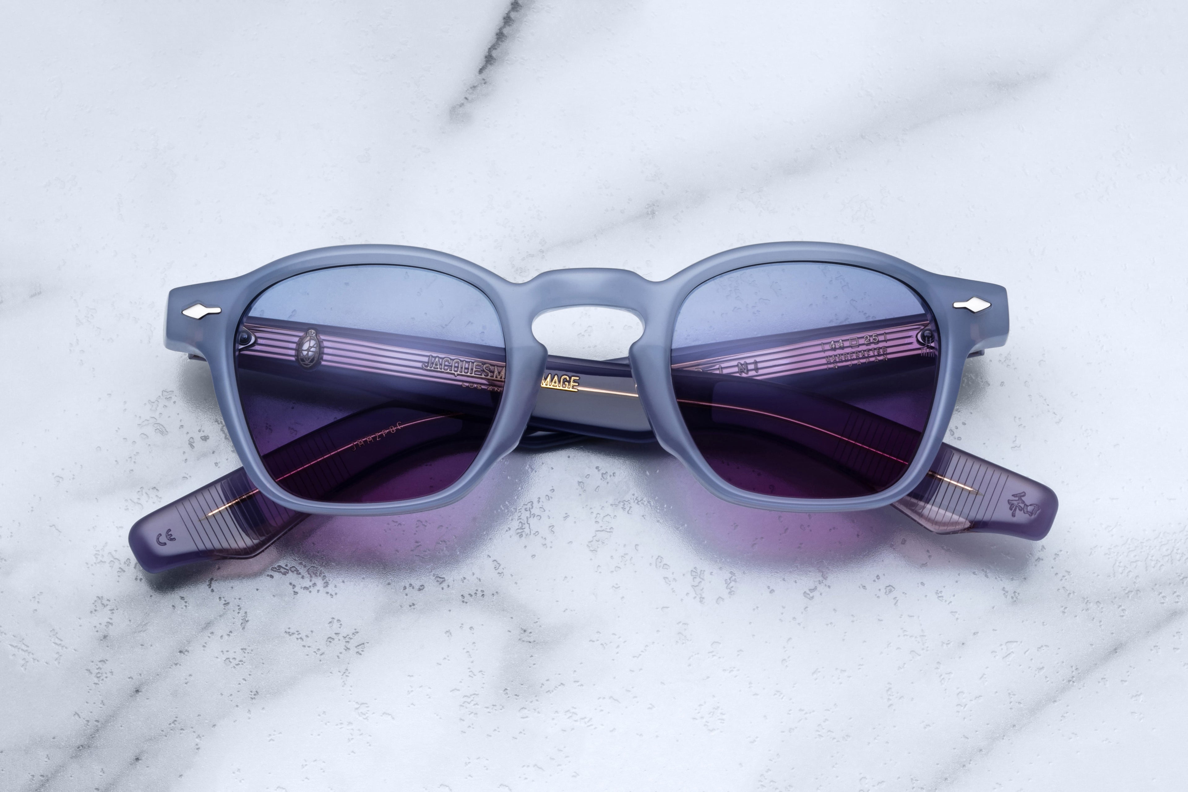 Jacques Marie Mage Zephirin Vinca sunglasses with round frames and tinted lenses, stylish eyewear for a modern look.