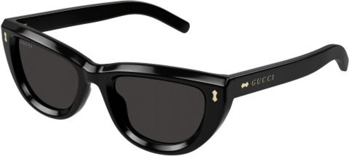 Gucci 1521 sunglasses with round black frames and dark lenses, stylish eyewear for modern fashion.